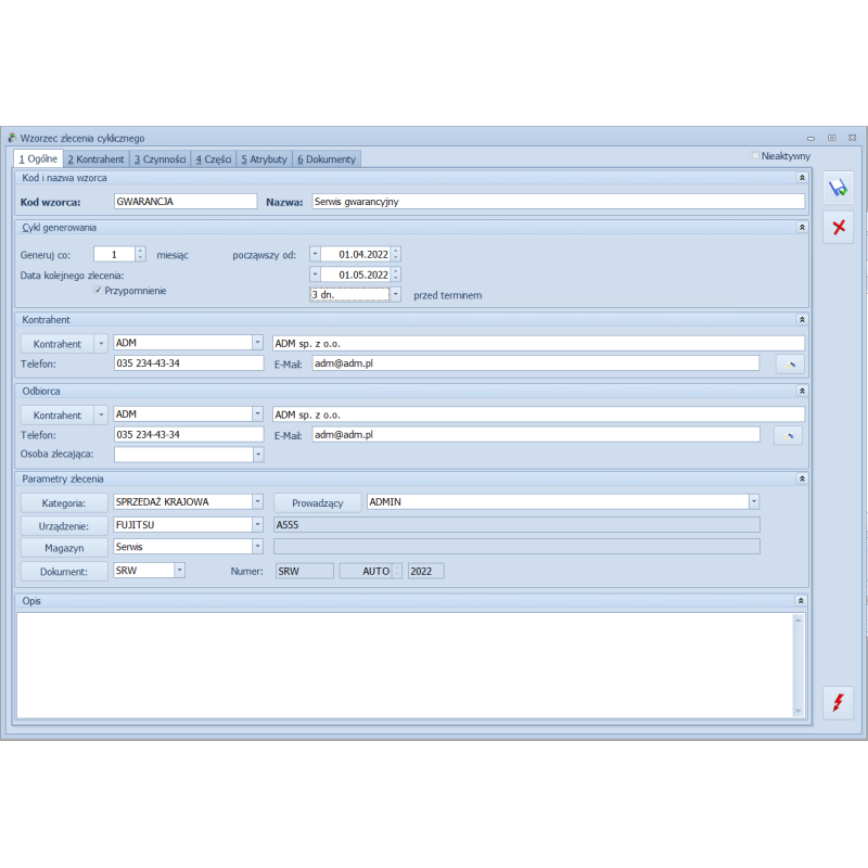 Serwis dla Firm w Chmurze Standard