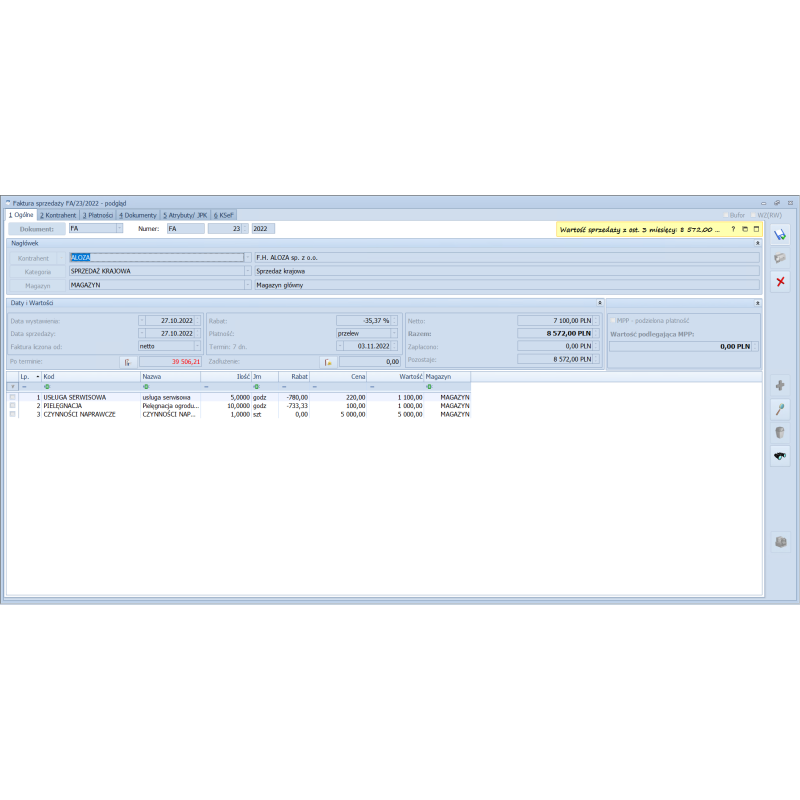 Handel Plus dla Firm w Chmurze Standard